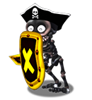 Skeleton Pirate - with Shield