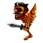 Skeleton Pirate - Burning Wings